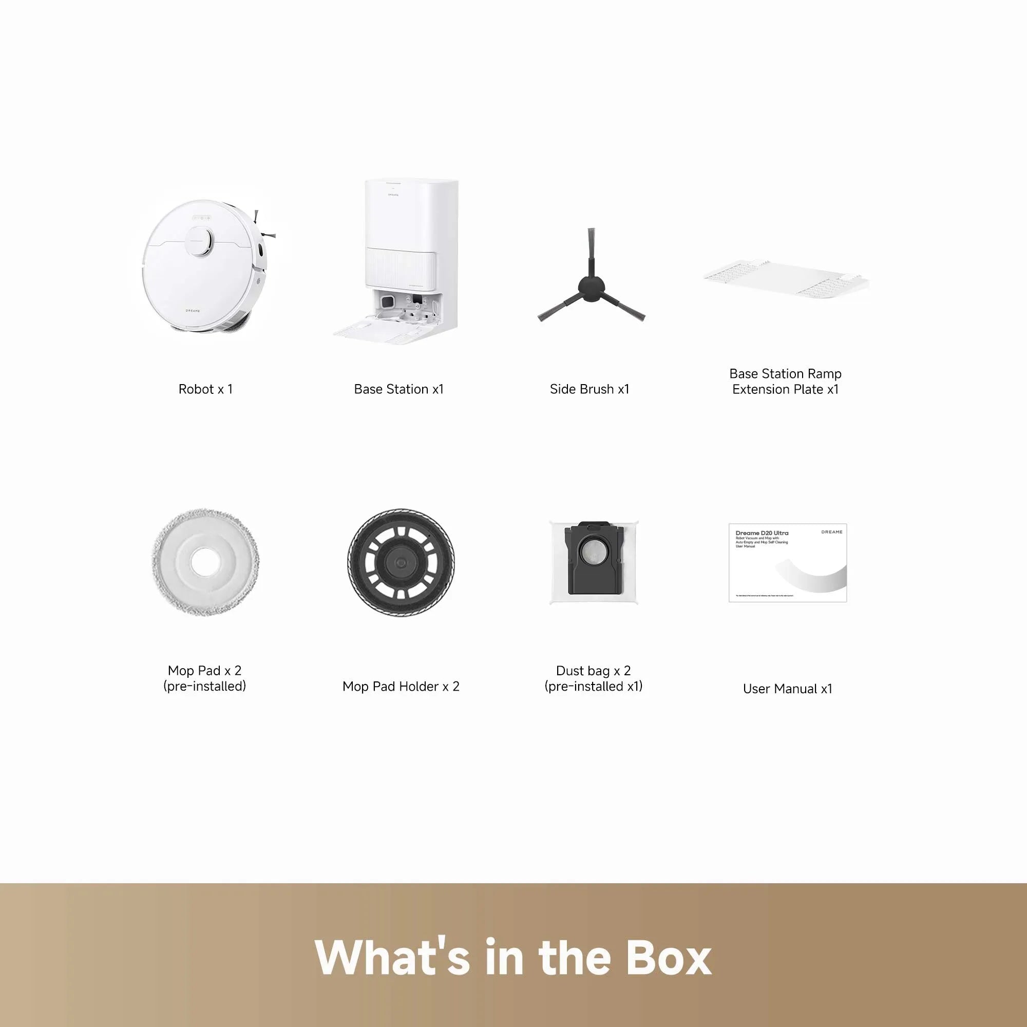 Dreame D20 Ultra Robot Vacuum Auto Cleaning 13,000Pa Suction Hot Air Drying Voice Control