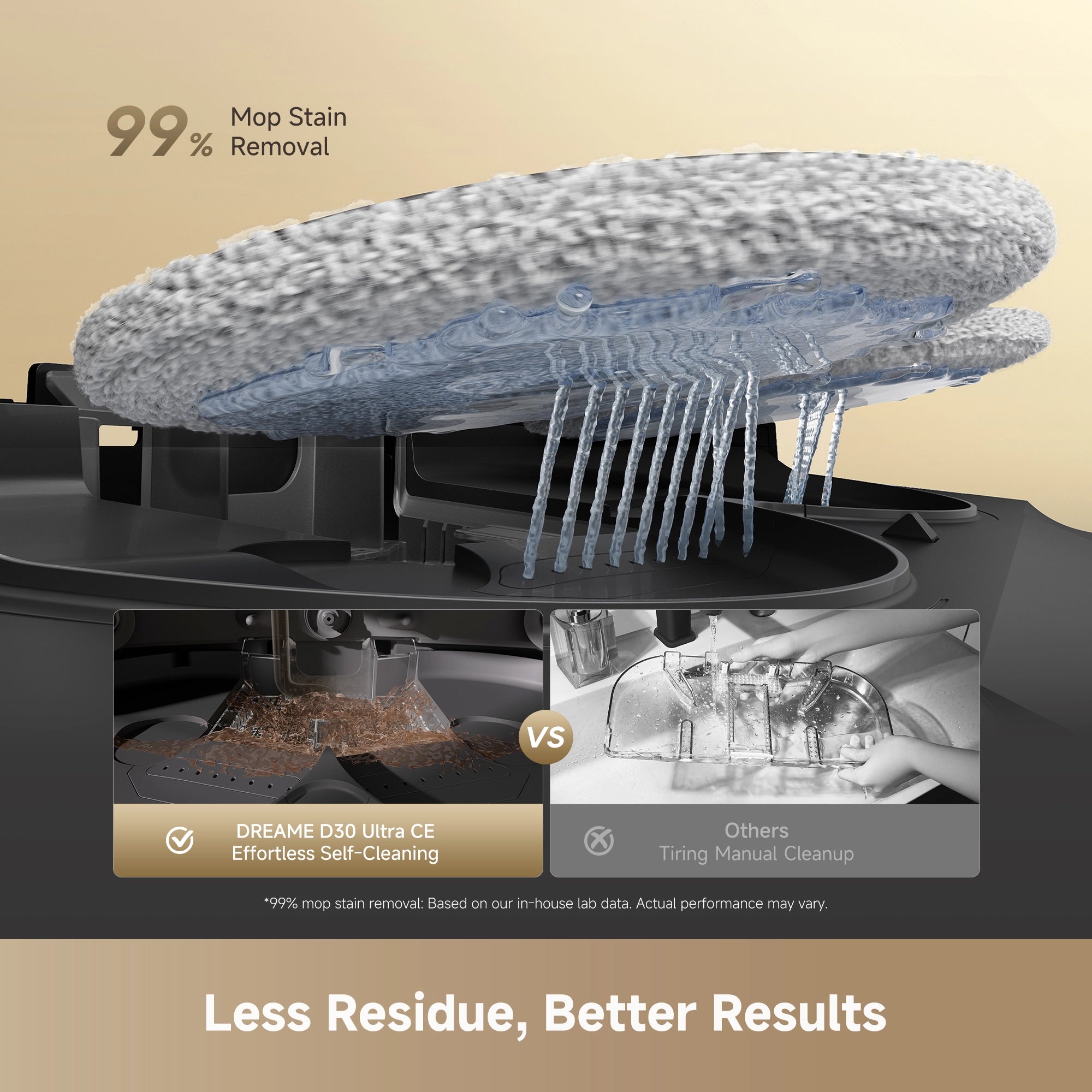 robot vacuum leaves floors cleaner with less residue and better cleaning results