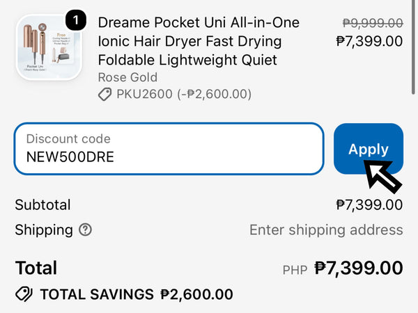 Apply Your Discount Code