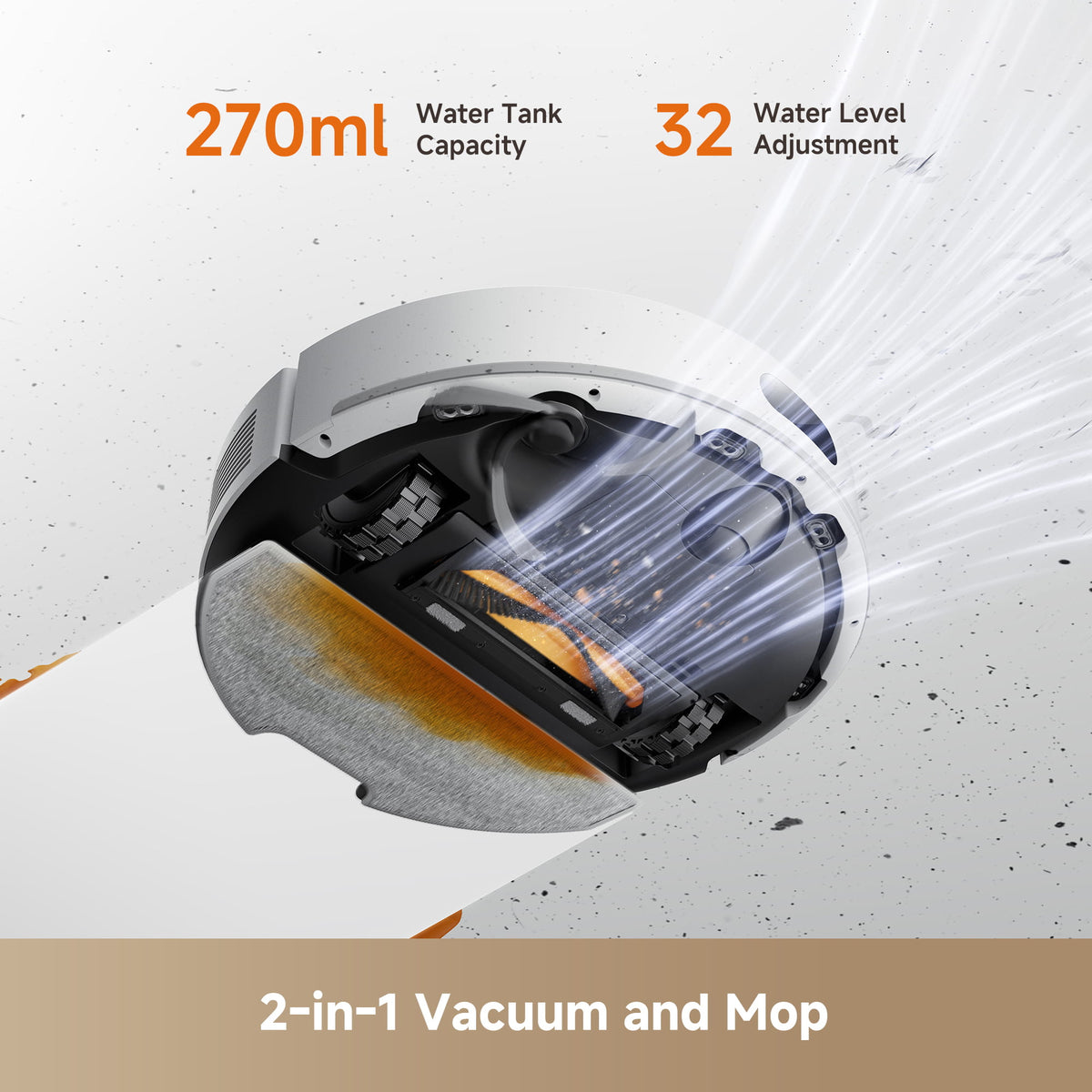 Dreame F20 robot vacuum with 2-in-1 vacuum and mop function