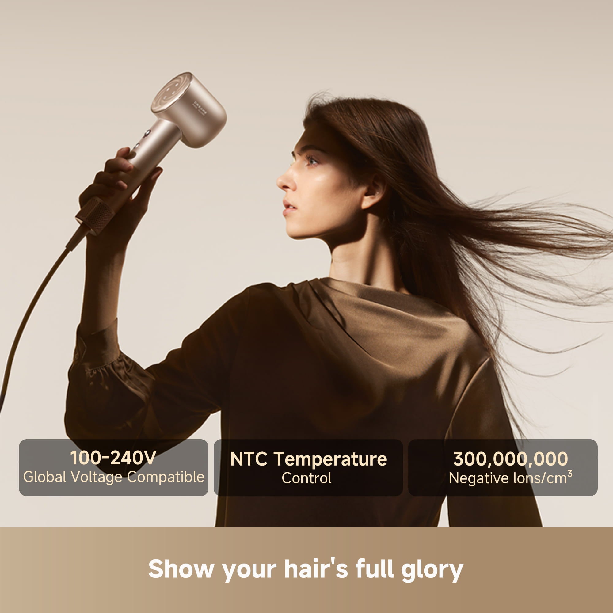 Dreame Glory Uni High-Speed Hair Dryer – Global Voltage, Fast Dry, Smo