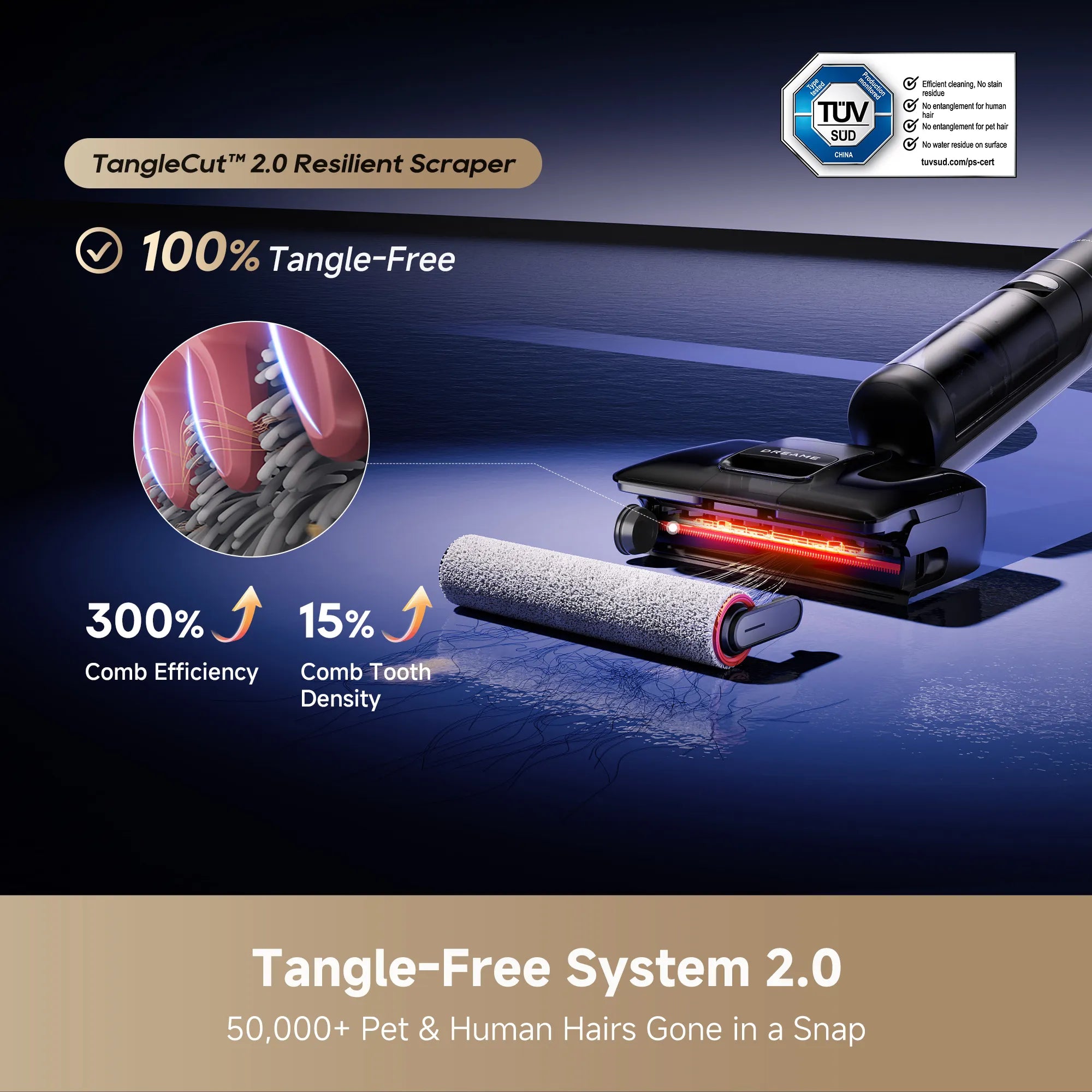 Dreame H15 Pro FoamWash Wet Dry Vacuum Powerful Cleaning for Pet Odor Stains and Easy Home Use