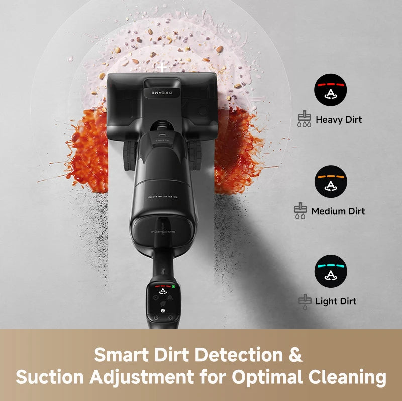 Dreame H16 FlexReach wet and dry vacuum with smart dirt detection and automatic suction adjustment for efficient cleaning
