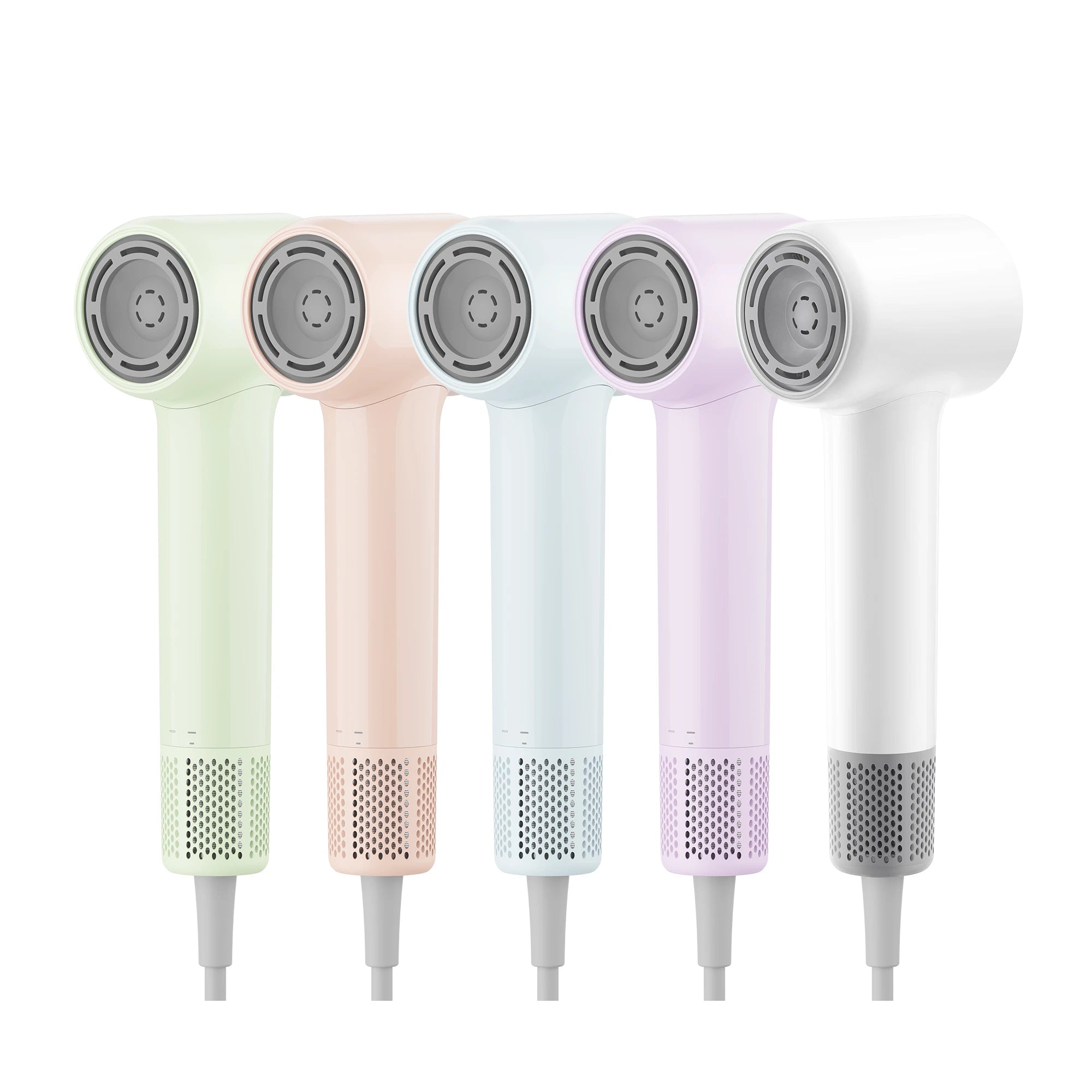 Dreame Mini high-speed hair dryer with accessories on white background