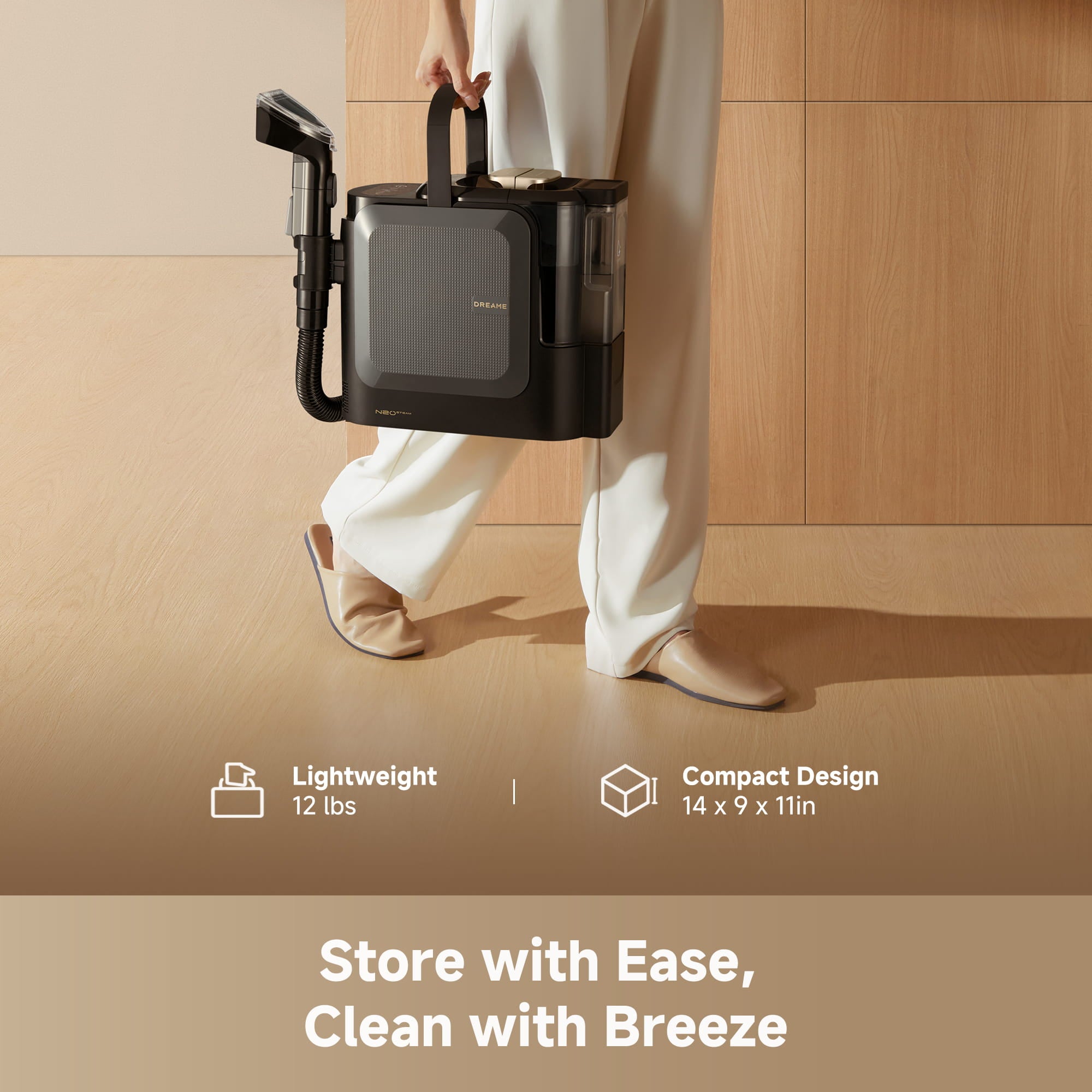 Dreame N20 Steam Cleaner compact design for easy storage