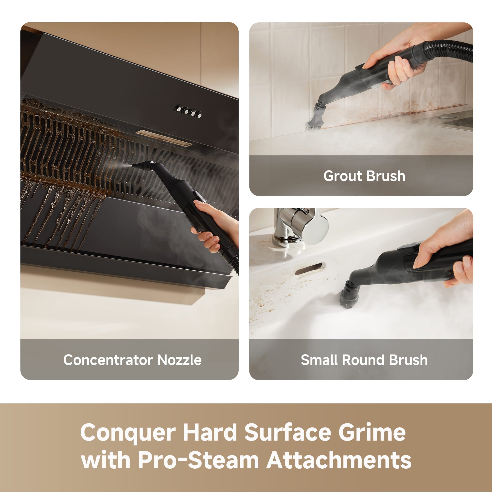 Dreame N20 Steam Cleaner with steam attachments for stubborn dirt