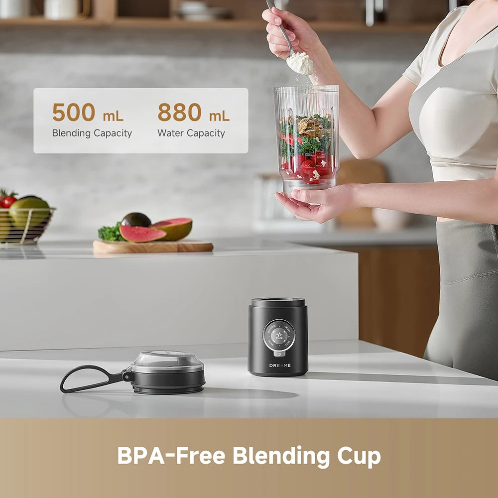 Dreame PB10 portable blender with a BPA-free blending cup for convenient everyday use