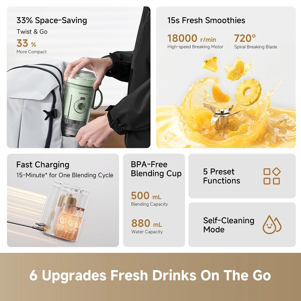 Dreame PB10 portable blender makes fresh smoothies and drinks wherever you go