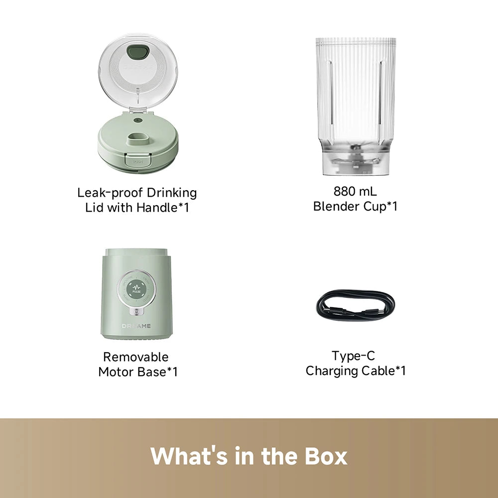 Dreame PB10 portable blender package includes the essential accessories for convenient use