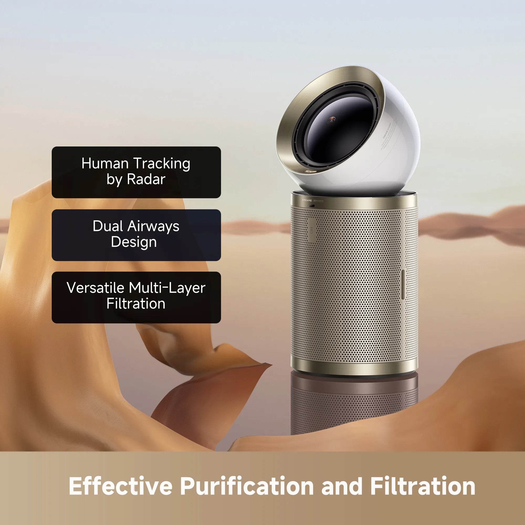 Dreame PM10 Air Purifier for Home Removes Dust Smoke Odor with Smart Control and Powerful Filtration