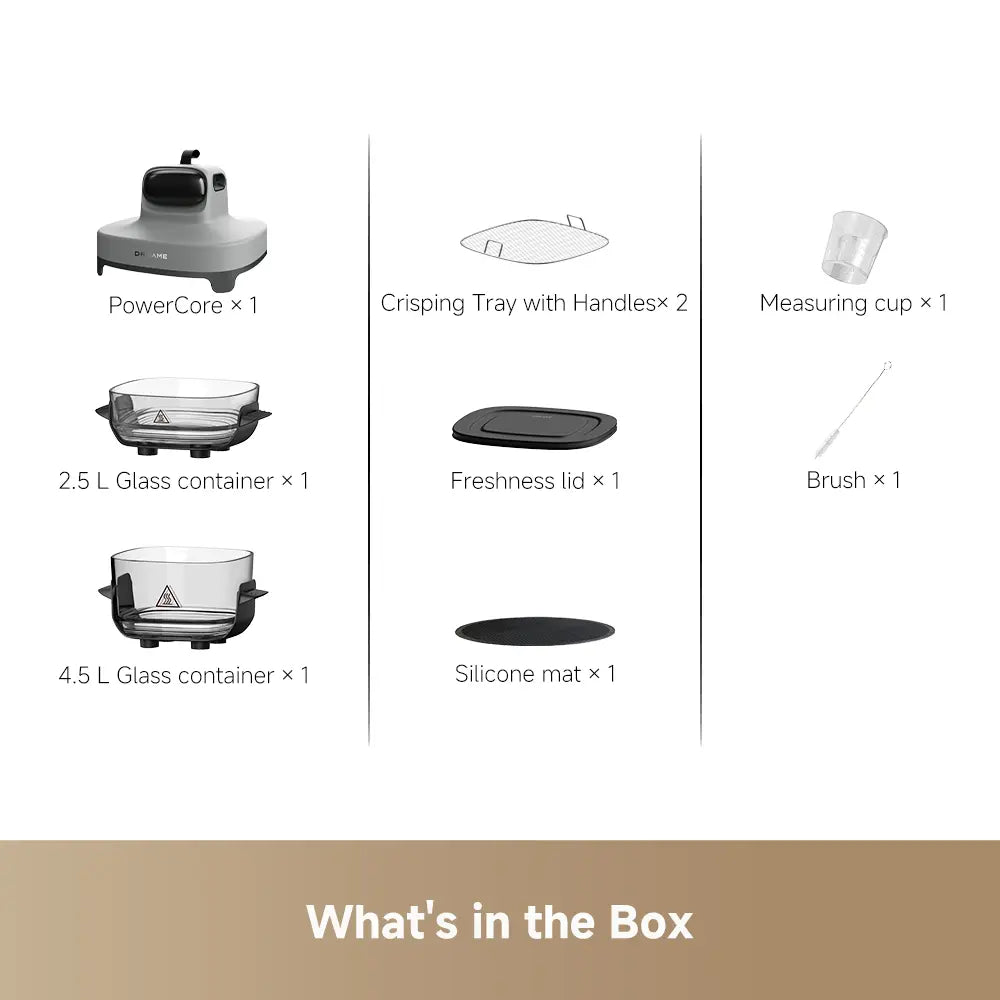 Dreame PT60 5 in 1 Glass Air Fryer 360° Panoramic Viewing Portable Healthy Hot Air Cooking