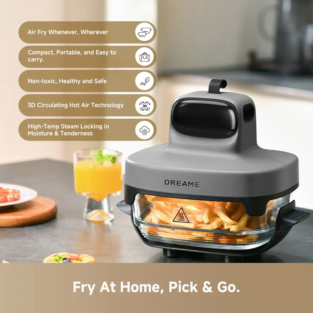 portable air fryer for cooking at home office or small spaces
