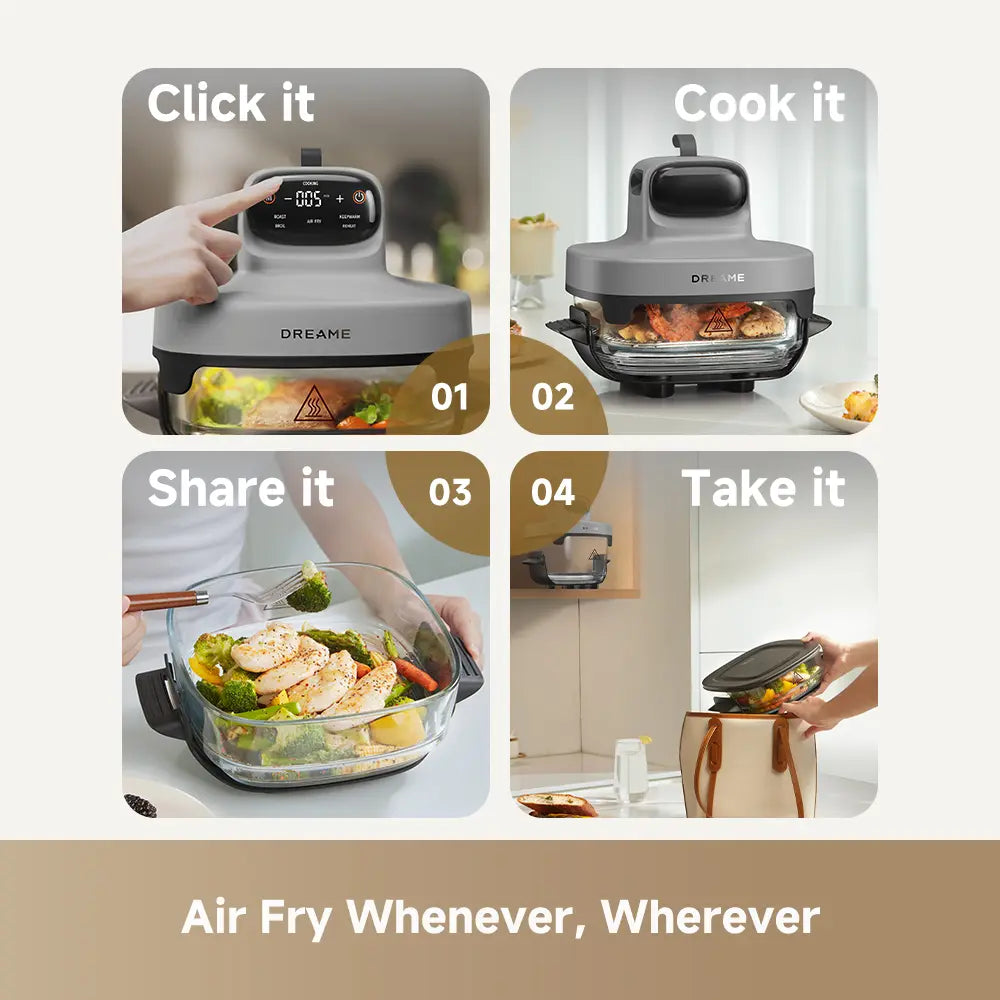 portable air fryer for cooking at home office or small spaces