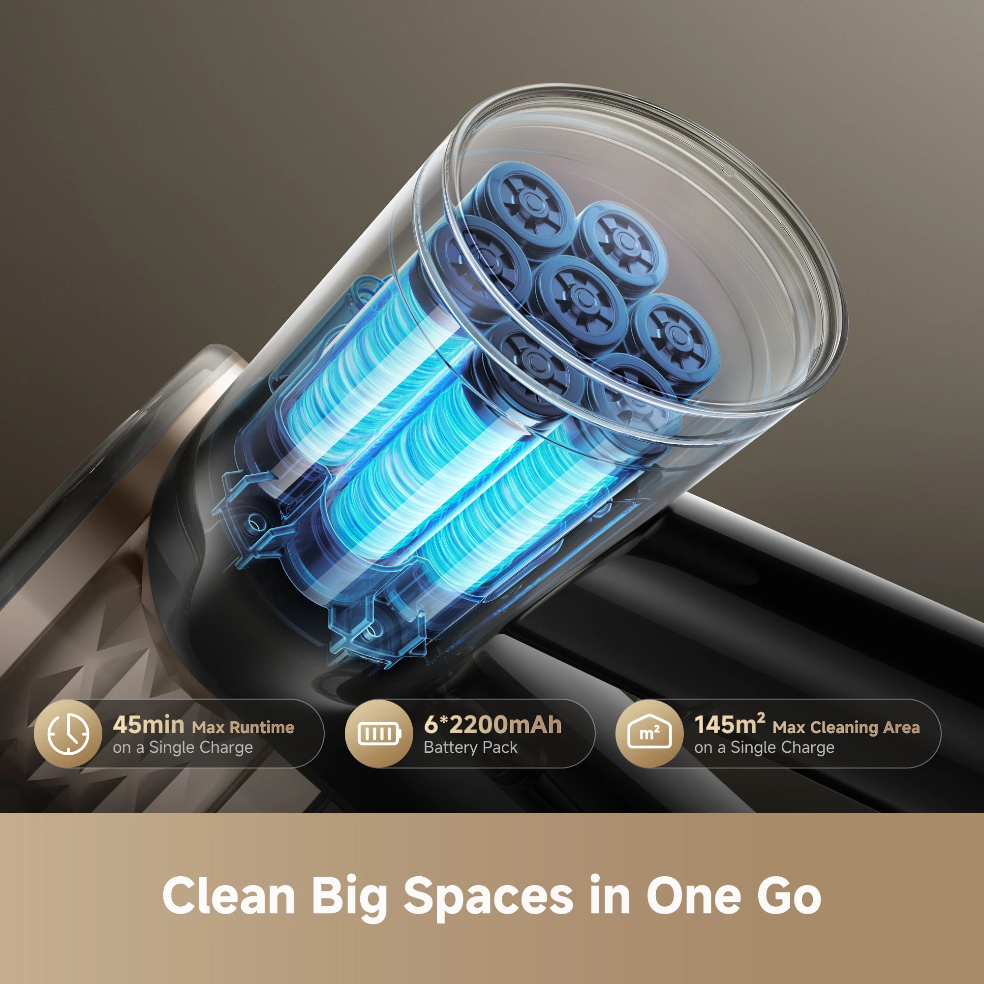 cordless vacuum cleaner for cleaning large spaces in one go