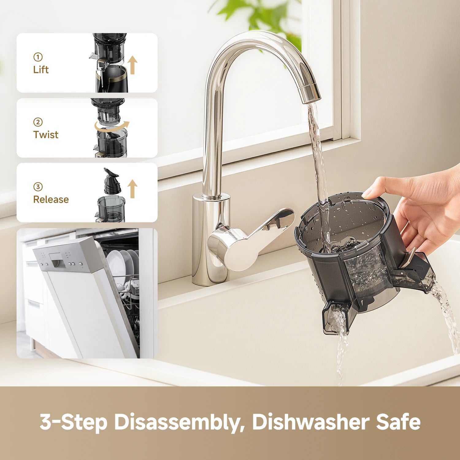 Dreame SJ30 Cold Press Juicer 130mm Wide Chute for Whole Fruits