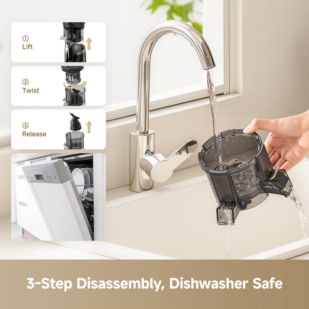 Dreame SJ30 Cold Press Juicer 130mm Wide Chute for Whole Fruits