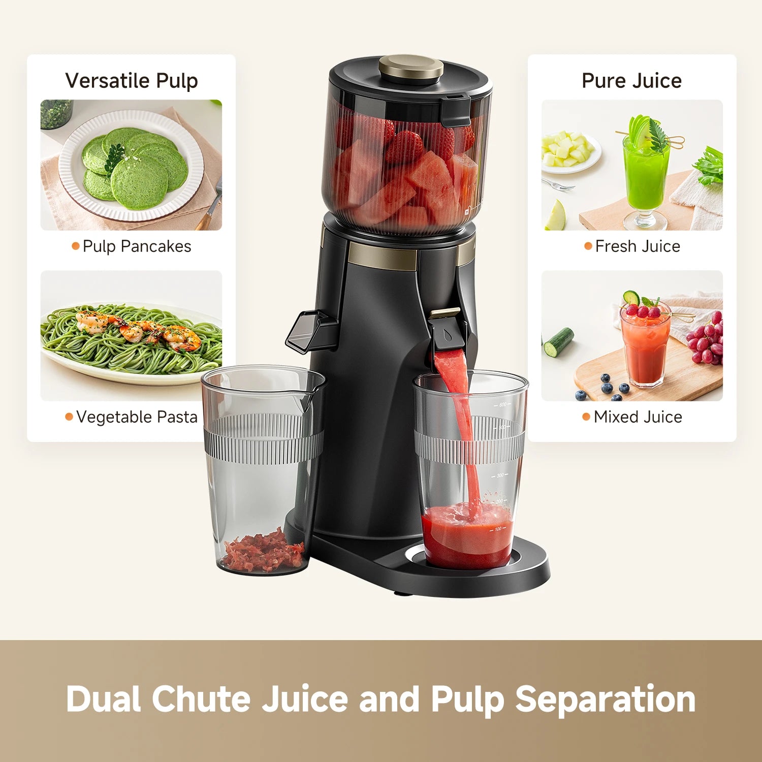 Dreame SJ30 Cold Press Juicer 130mm Wide Chute for Whole Fruits