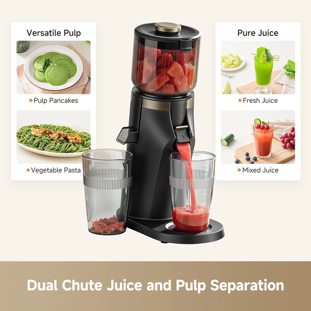 Dreame SJ30 Cold Press Juicer 130mm Wide Chute for Whole Fruits