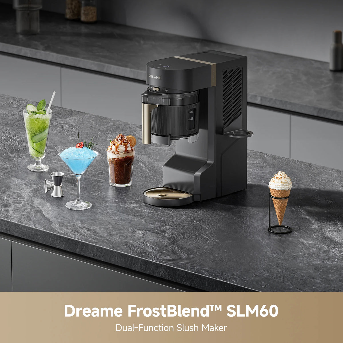 Dreame SLM60 slush maker with a sleek design for convenient frozen drink preparation