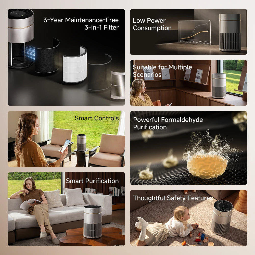 Dreame TP10 air purifier combines powerful purification, low energy use, and smart controls