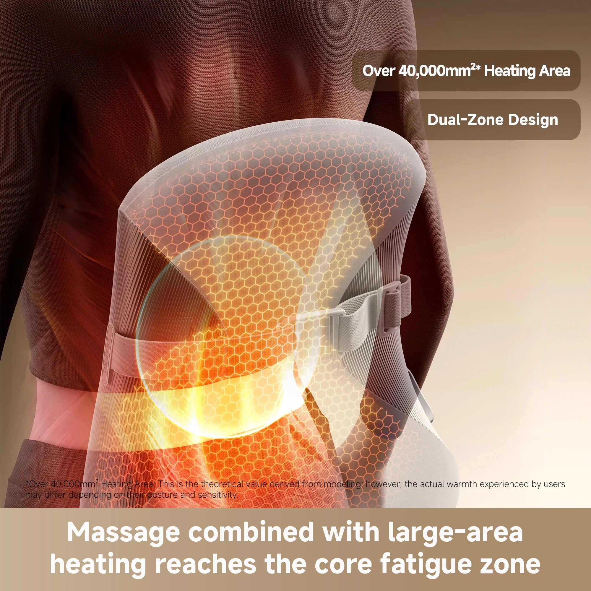 Dreame W30 back massager combining deep kneading massage with large-area heating for enhanced comfort