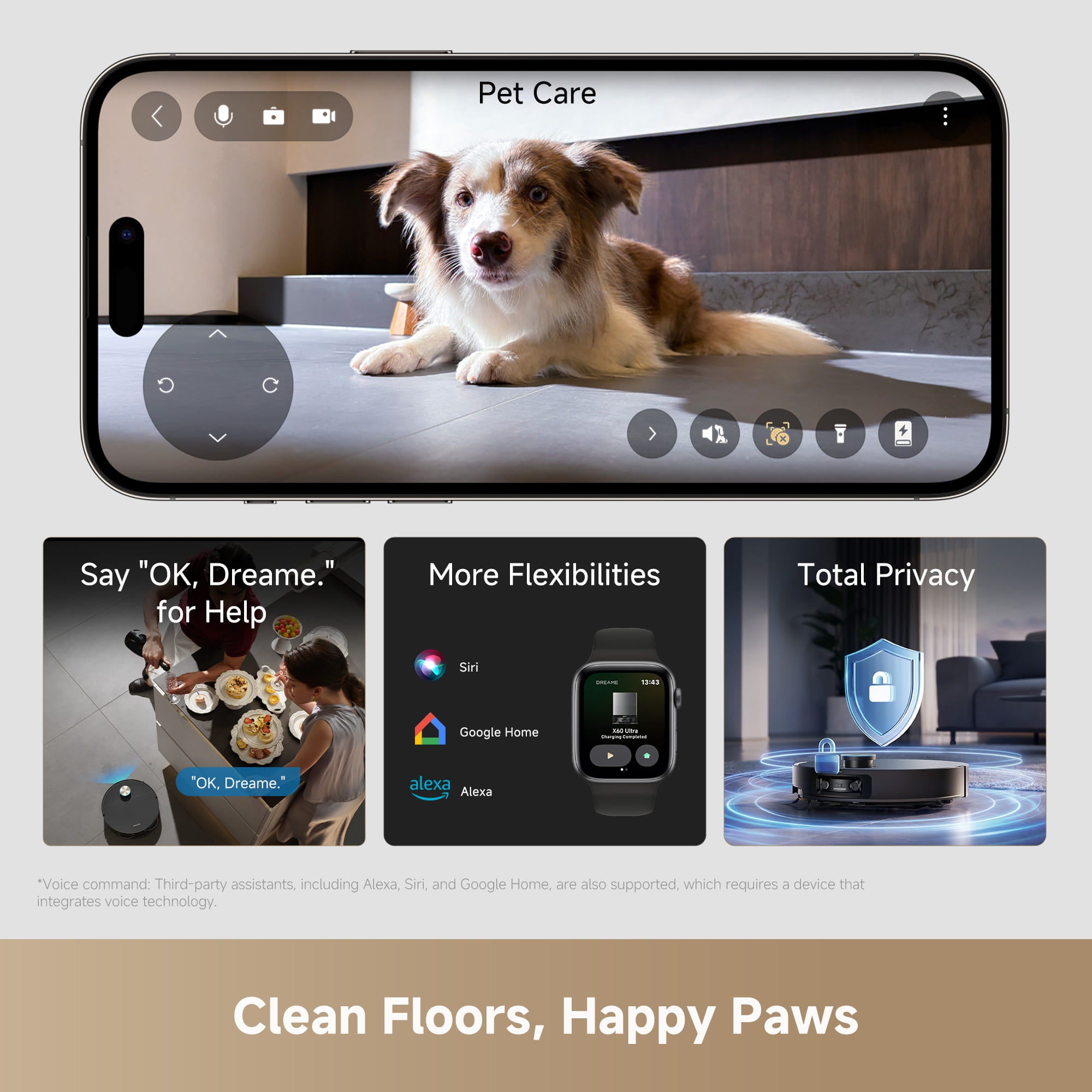 Dreame X60 Ultra Robot Vacuum – Intelligent Cleaning, Pet-Friendly, Tangle-Free DuoBrush, Deep Stain Removal & Bacteria Reduction