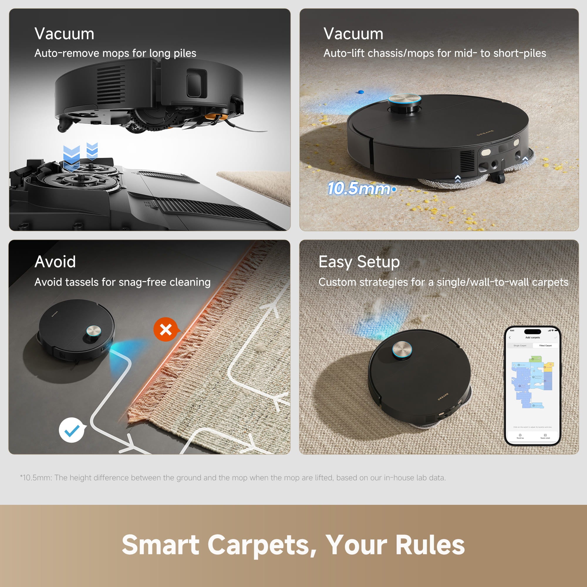 Dreame X60 Ultra Robot Vacuum – Intelligent Cleaning, Pet-Friendly, Tangle-Free DuoBrush, Deep Stain Removal & Bacteria Reduction