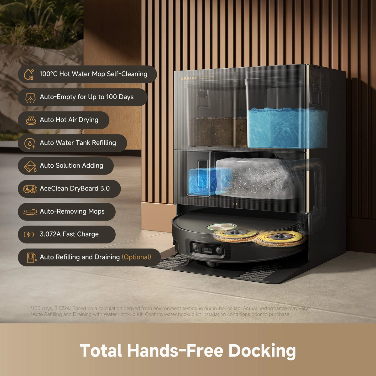 Dreame X60 Ultra Extreme robot vacuum with an all-in-one hands-free docking station for automated maintenance