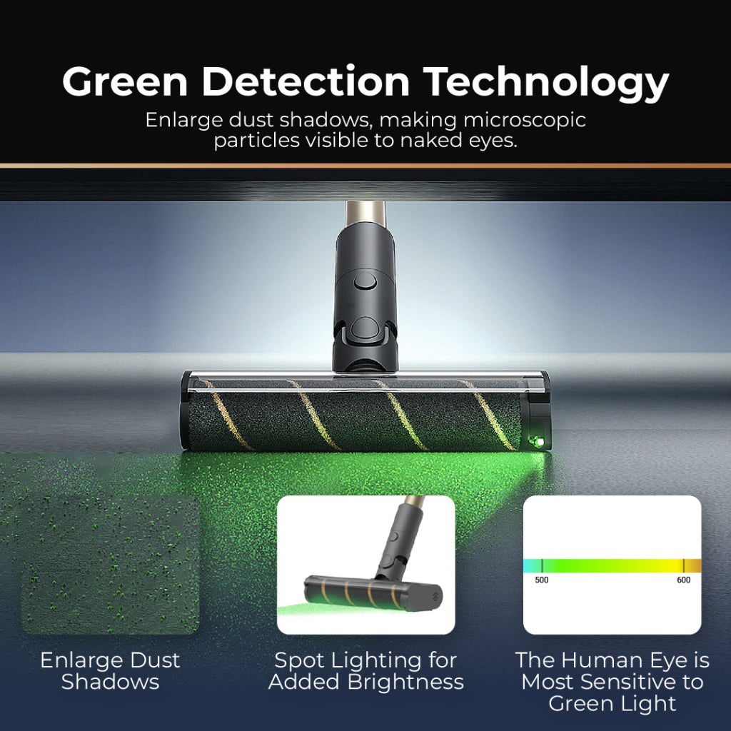 Dreame V10S Cordless Stick Vacuum Cleaner 20kPa Suction Lightweight Green Detection Pet Hair Vacuum