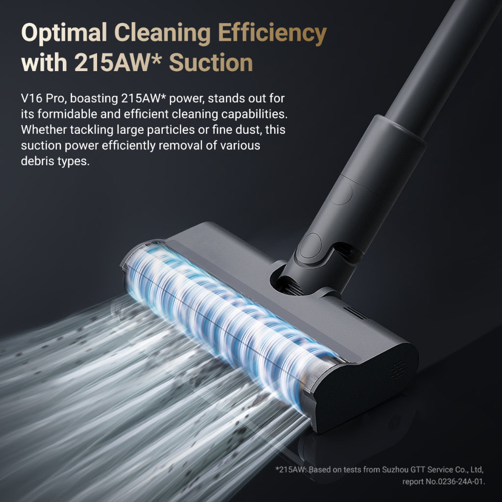 Dreame V16 Pro Cordless Stick Vacuum 27KPA Suction Pet friendly 85-min Runtime Green Detection