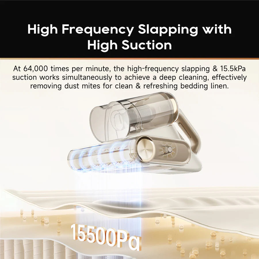 Dreame D20 Pro Dust Mite Vacuum 70℃ Hot Air Dehumidification High-Freq Flap 99.9% UV Light